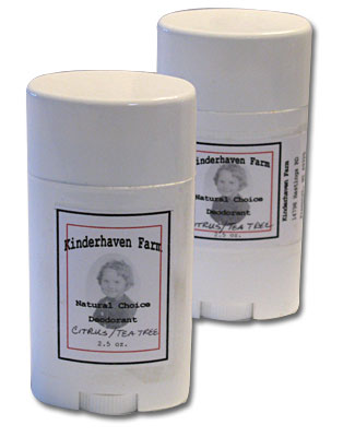 Natural Choice Deodorant made by Kinderhaven Farm in Michigan.