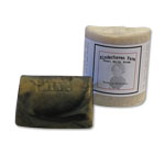 A goat milk bar soap made by Kinderhaven Farm in Michigan.